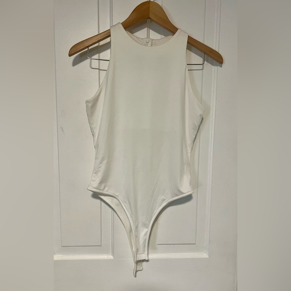 White High Neck Bodysuit